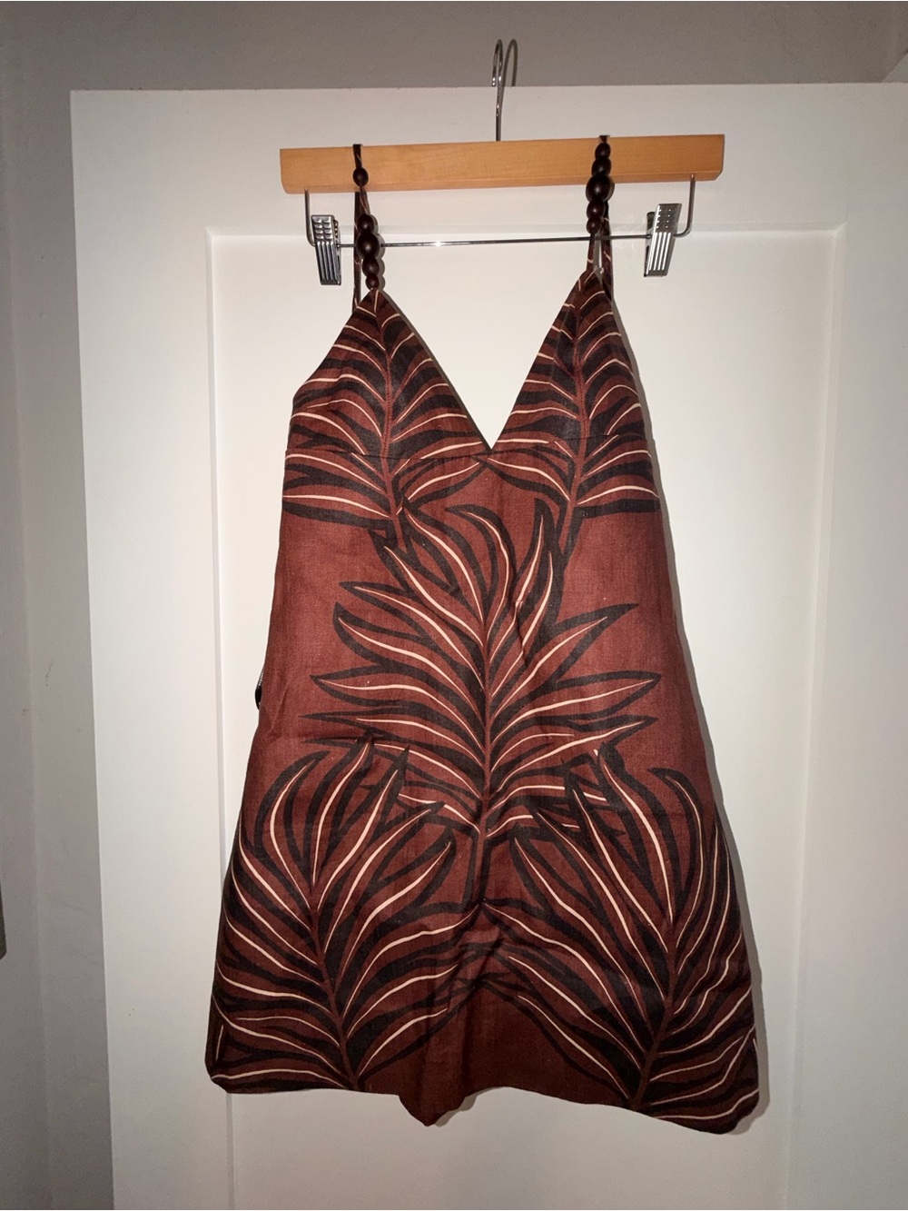 Retrofete Brown Palm-Print Mini Dress - Picture 6 of 12